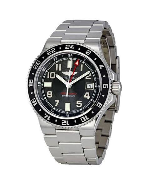 breitling a3238011|Breitling SuperOcean GMT Black Dial Automatic Stainless.